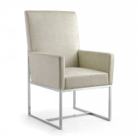 Manhattan Comfort DC029-OM Element Champagne Velvet Dining Armchair